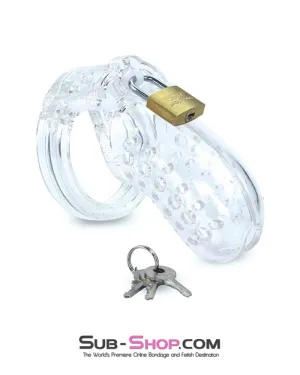 1623AR      Short Stockade Clear Cage Male Chastity Device - MEGA Deal