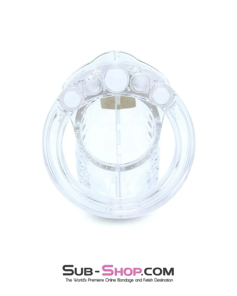 1623AR      Short Stockade Clear Cage Male Chastity Device - MEGA Deal