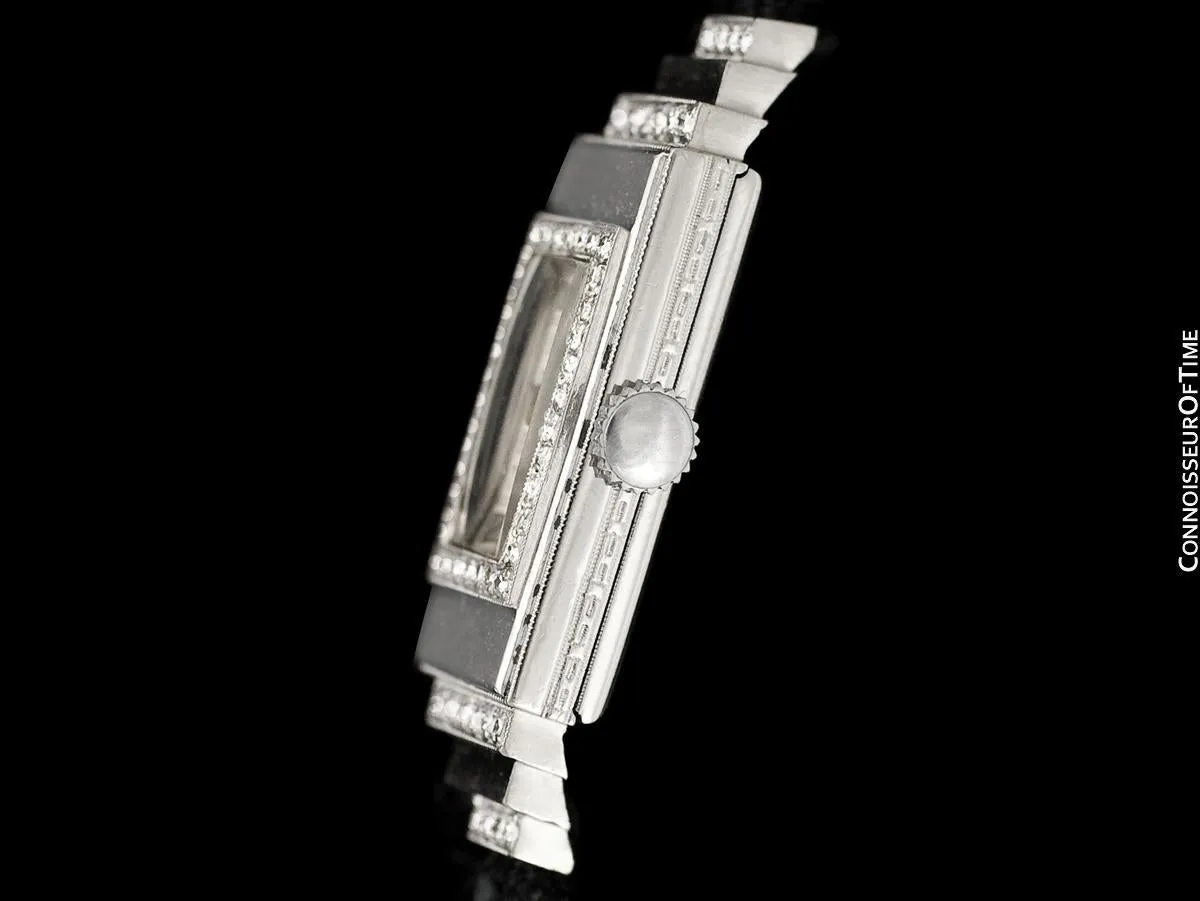1920's Rolex Exquisite Ladies Vintage Art Deco Watch - Platinum & Diamonds