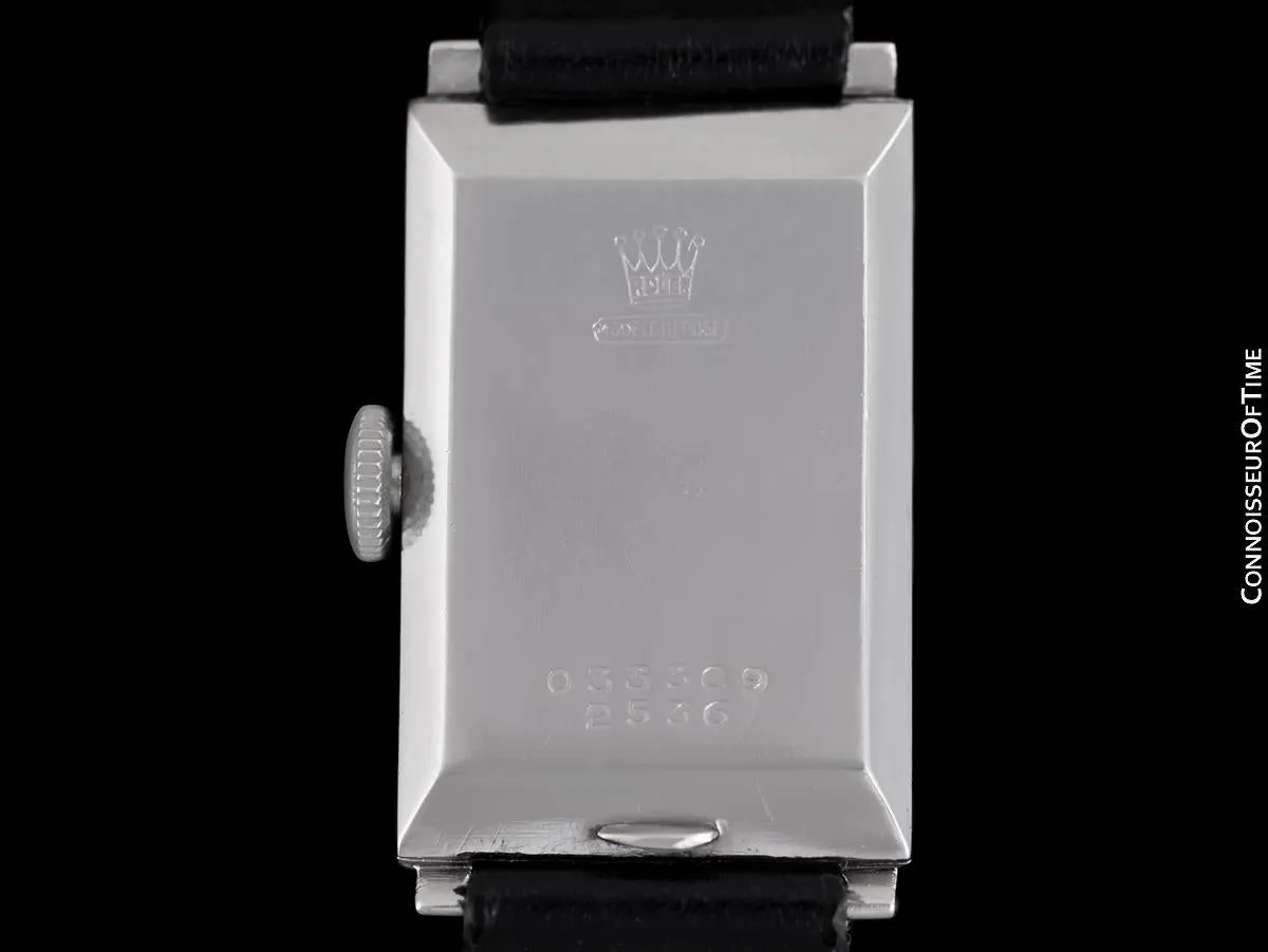 1934 Rolex Art Deco Mens "Prince Elegante" Ref. 2536 Watch - Stainless Steel