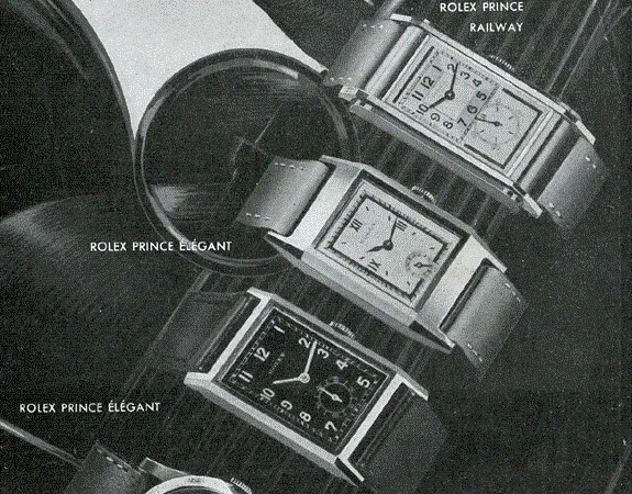 1934 Rolex Art Deco Mens "Prince Elegante" Ref. 2536 Watch - Stainless Steel