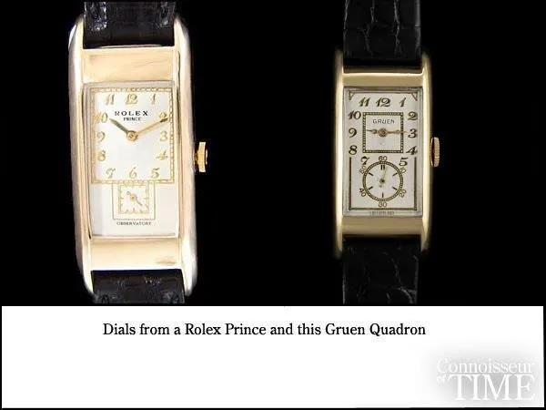 1940 Gruen Vintage Techni - Quadron / Rolex Prince Watch, 14K Gold-Filled - Doctor's Watch