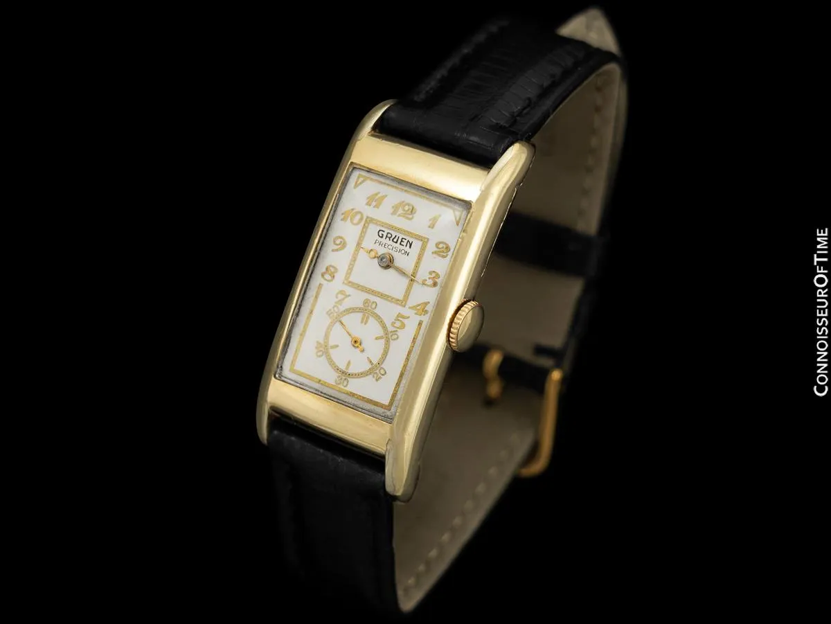 1940 Gruen Vintage Techni - Quadron / Rolex Prince Watch, 14K Gold-Filled - Doctor's Watch