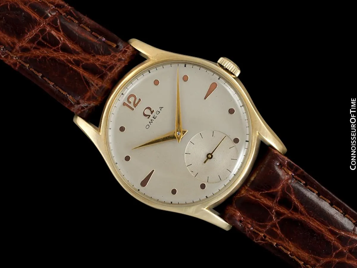 1950 Omega Vintage Mens 30T2 Based Dress Watch - 14K Solid Gold