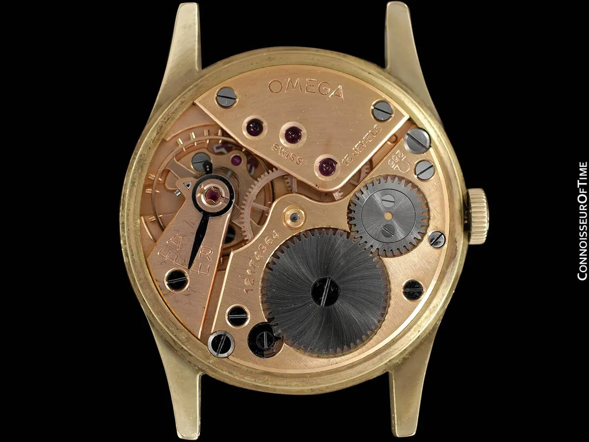 1950 Omega Vintage Mens 30T2 Based Dress Watch - 14K Solid Gold
