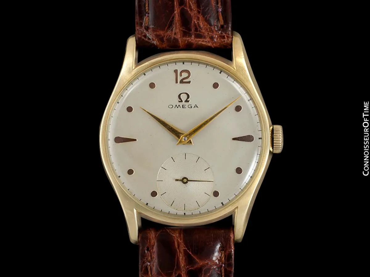 1950 Omega Vintage Mens 30T2 Based Dress Watch - 14K Solid Gold