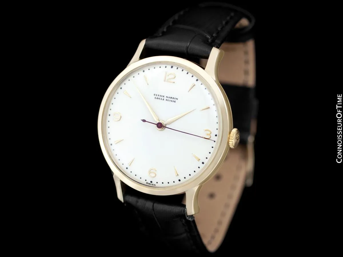 1950's Ulysse Nardin Vintage Mens Full Size Watch - 18K Gold