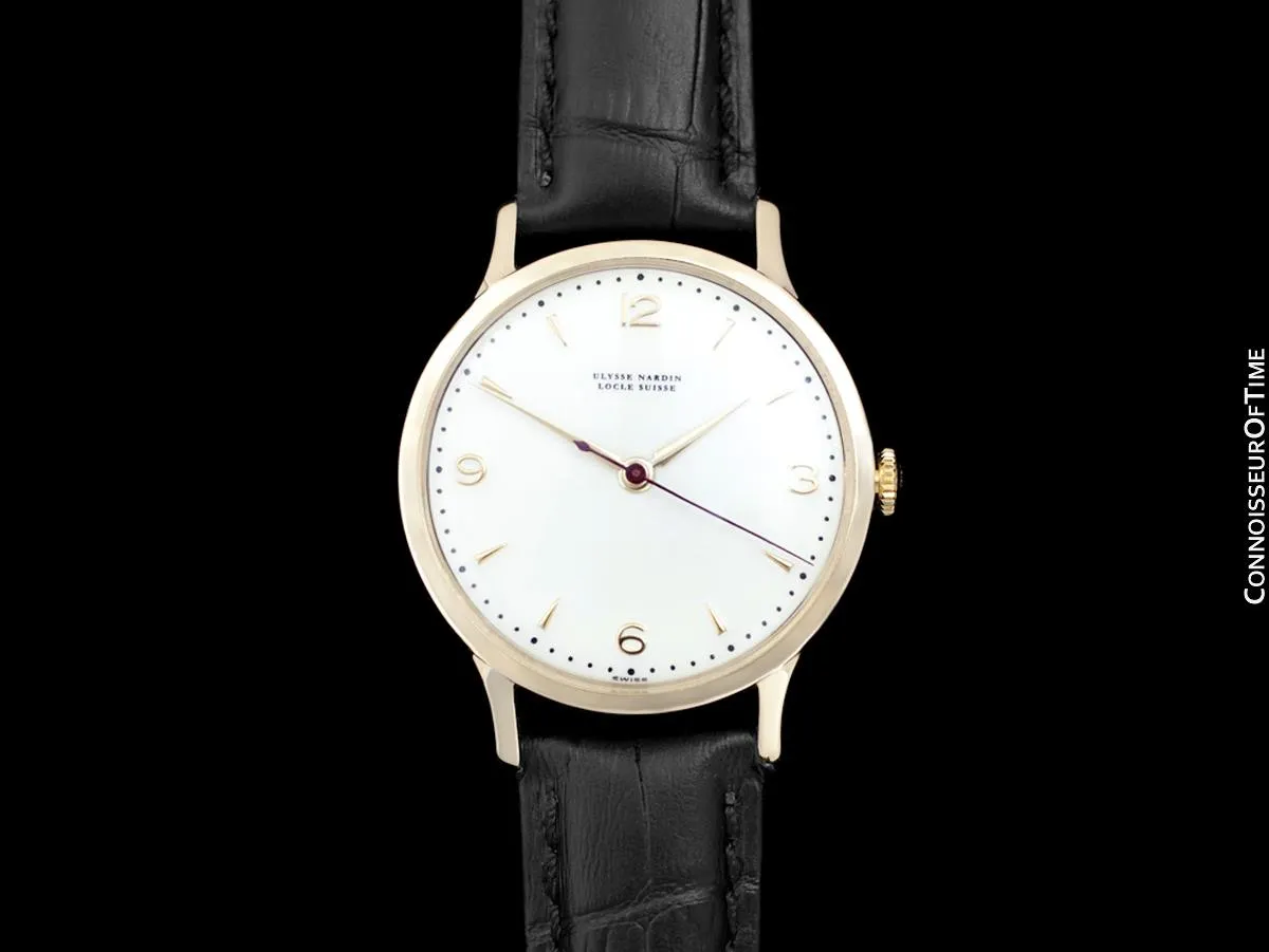 1950's Ulysse Nardin Vintage Mens Full Size Watch - 18K Gold