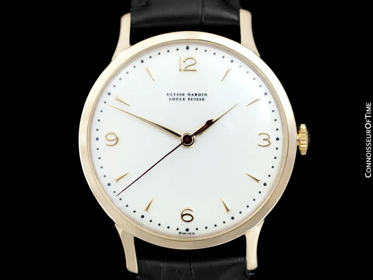 1950's Ulysse Nardin Vintage Mens Full Size Watch - 18K Gold