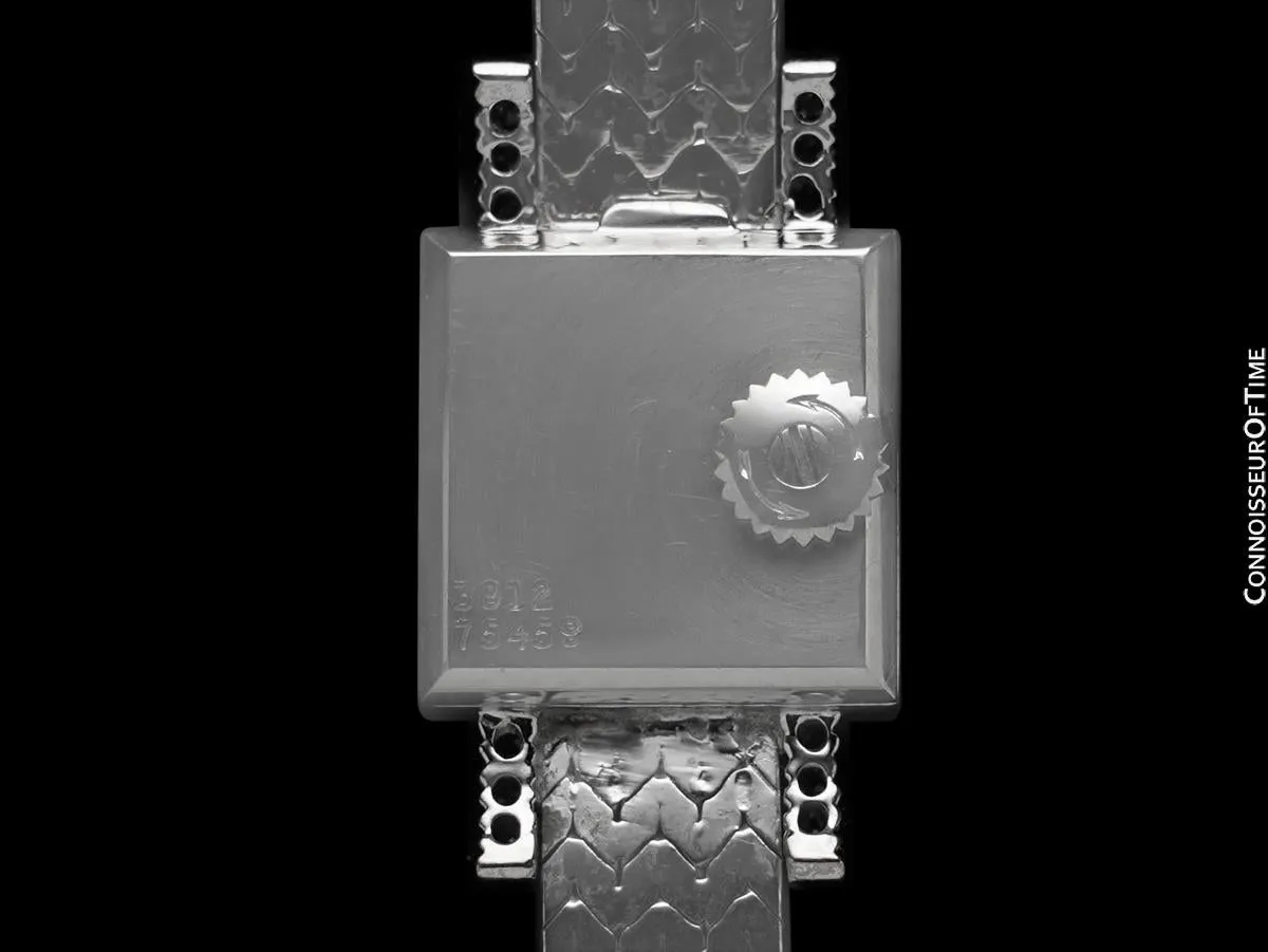 1960's Piaget Ladies Vintage Backwind Watch - 18K White Gold & Factory Piaget Diamonds