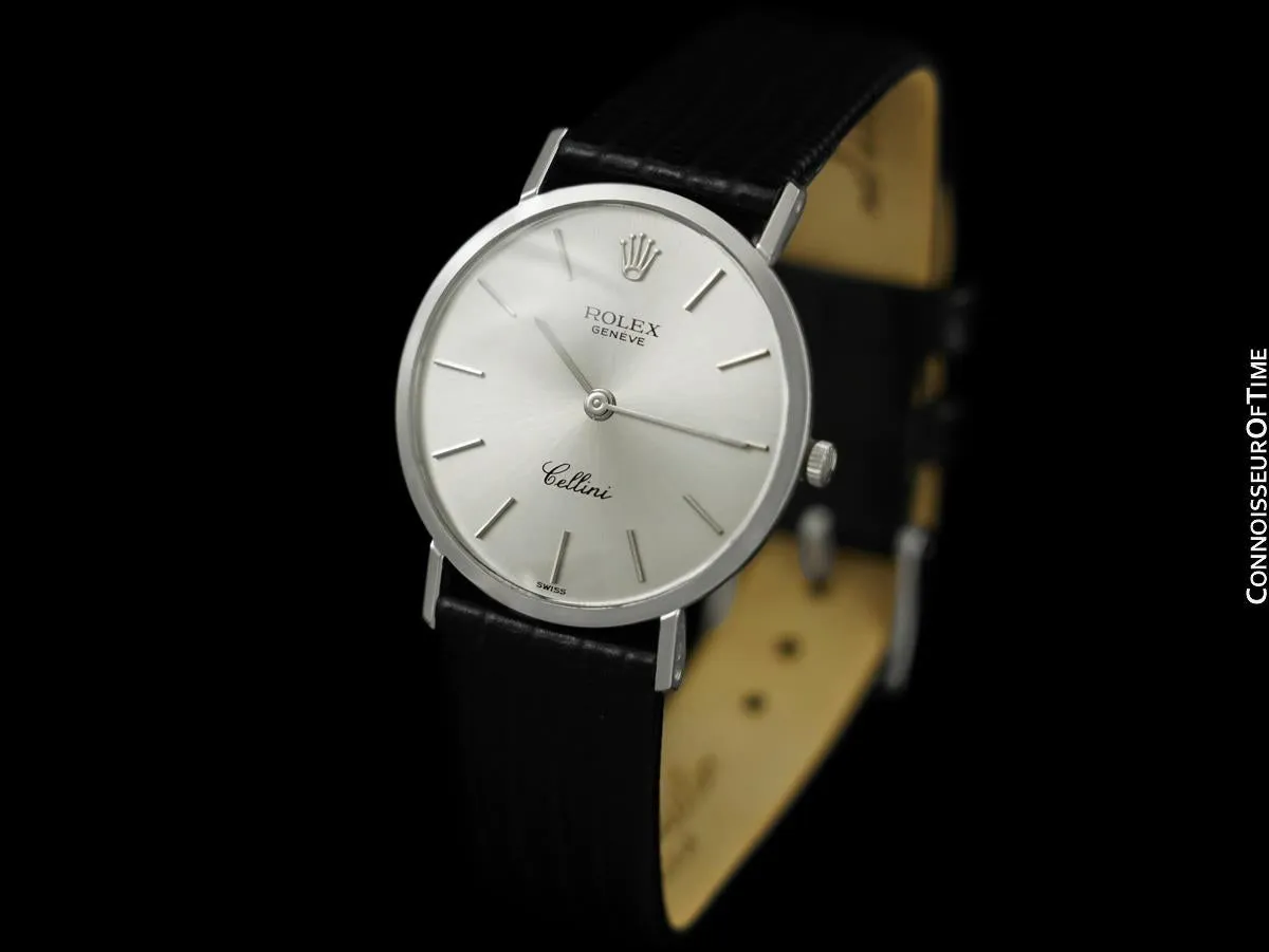 1965 Rolex Cellini Vintage Mens Handwound Ref. 3601 Watch - 18K White Gold