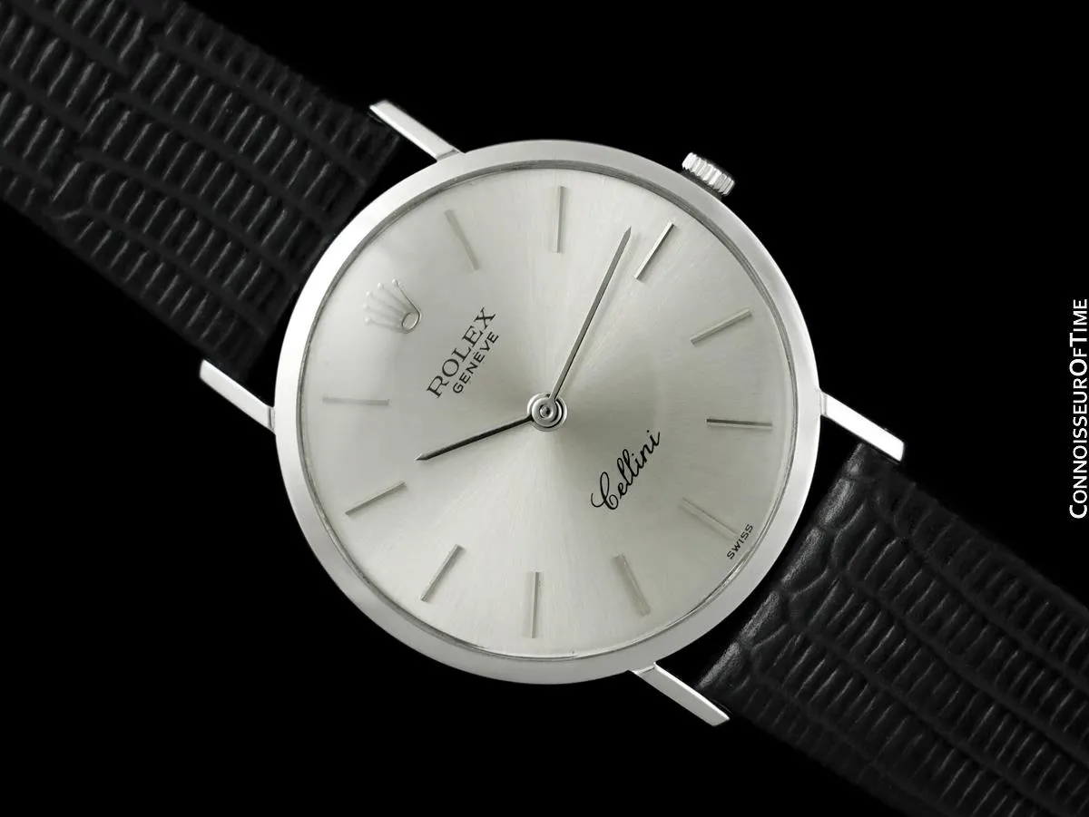 1965 Rolex Cellini Vintage Mens Handwound Ref. 3601 Watch - 18K White Gold