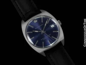 1970's Bucherer Vintage Mens Officially Certified Chronometer Watch - Stainless Steel