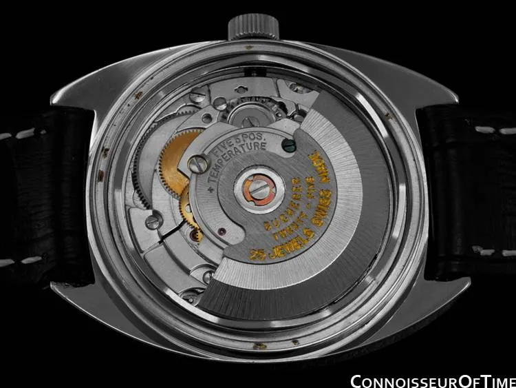 1970's Bucherer Vintage Mens Officially Certified Chronometer Watch - Stainless Steel