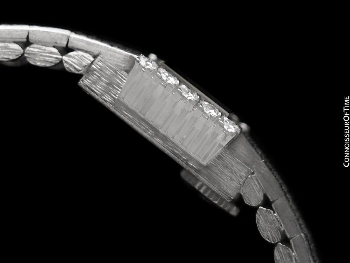 1970's Piaget Ladies Vintage Backwind Watch - 18K White Gold & Factory Piaget Diamonds