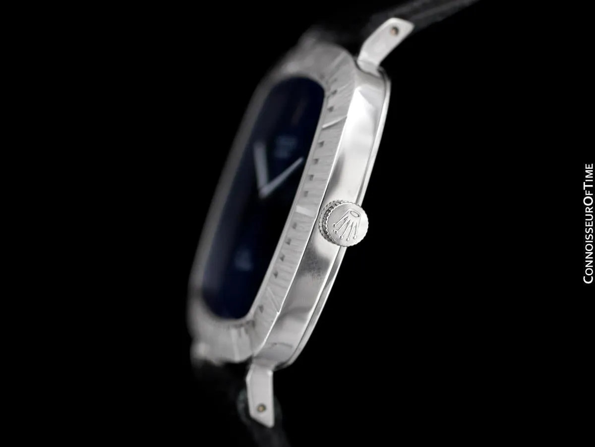 1973 Rolex Cellini Vintage Mens Midsize Handwound TV Watch, Ref. 4084 - 18K White Gold