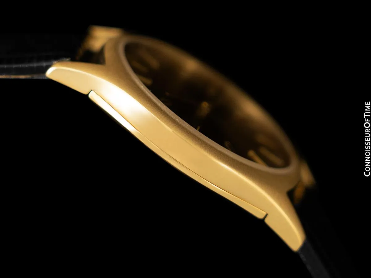 1974 Rolex Cellini Vintage Mens Handwound TV Watch with Bronze Dial, Ref. 3806 - 18K Gold
