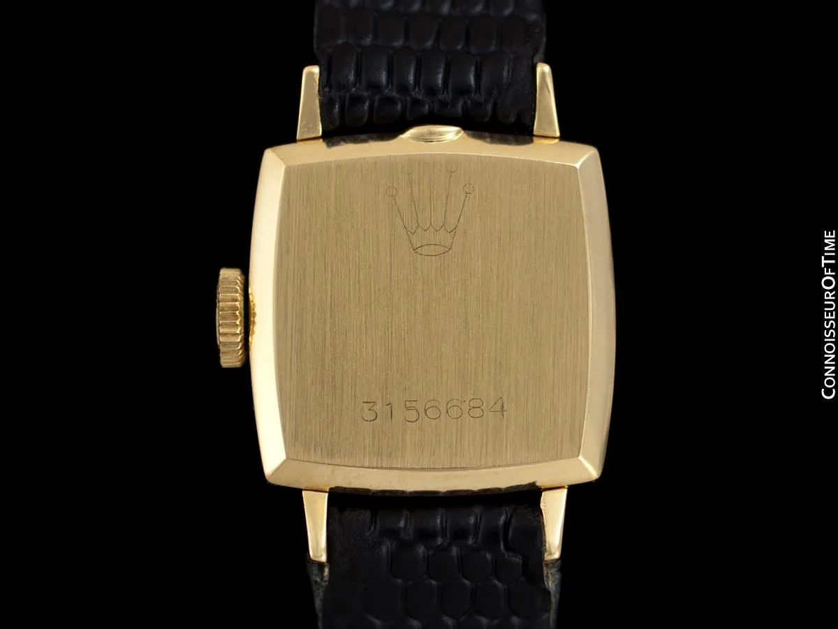 1974 Rolex Precision Pre-Cellini Vintage Ladies "TV" Shaped Watch, Ref. 2629 - 18K Gold