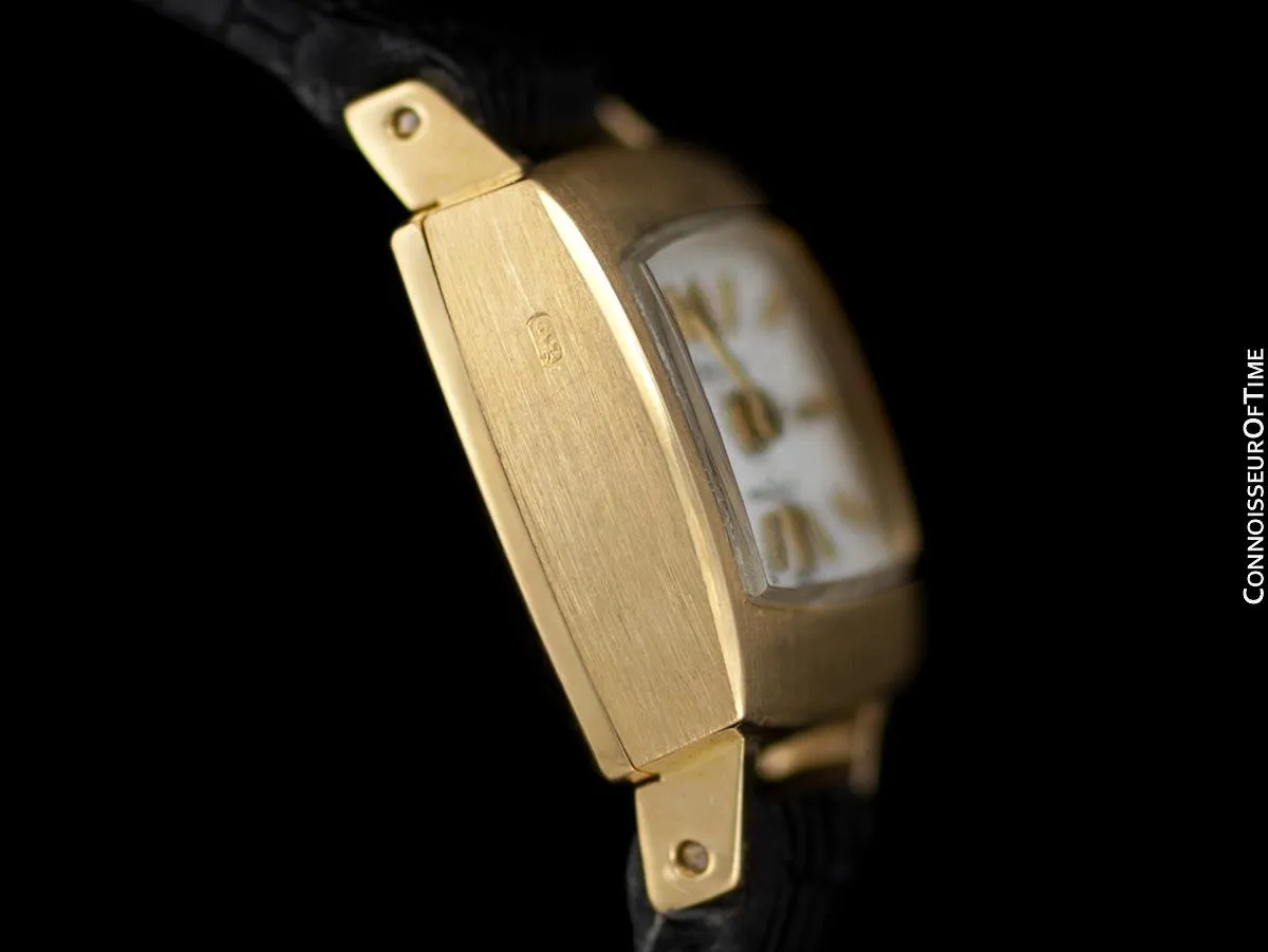 1974 Rolex Precision Pre-Cellini Vintage Ladies "TV" Shaped Watch, Ref. 2629 - 18K Gold