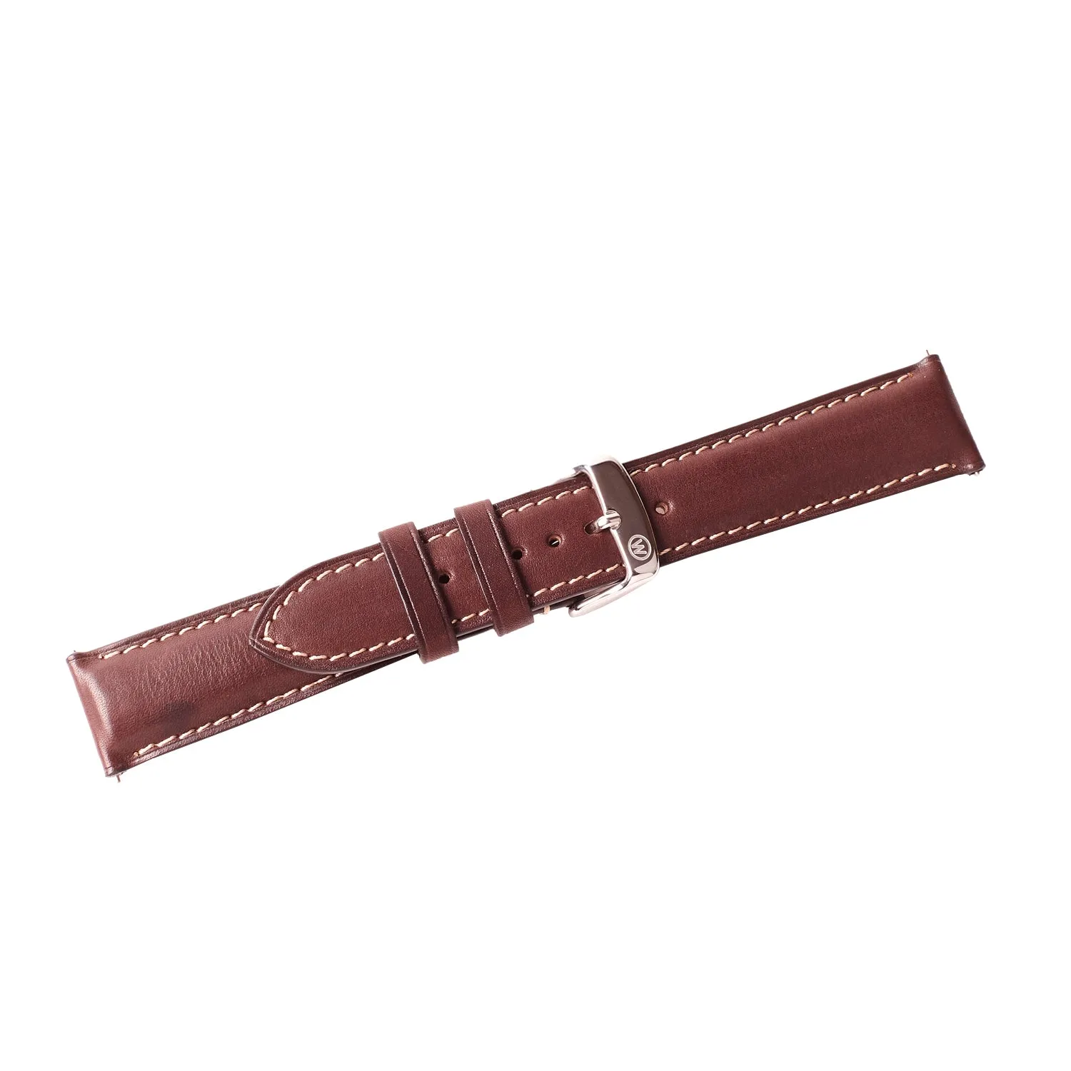 2-Piece Premium Leather Quick Release Watch Strap | Dark Brown