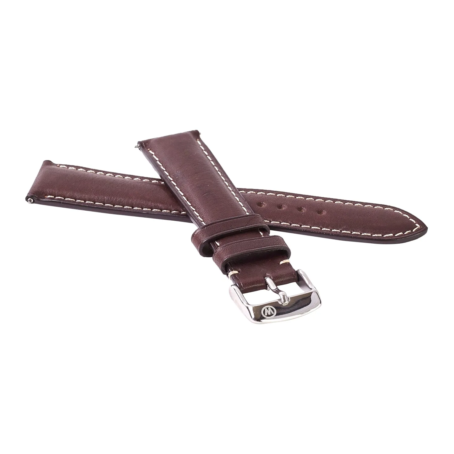 2-Piece Premium Leather Quick Release Watch Strap | Dark Brown