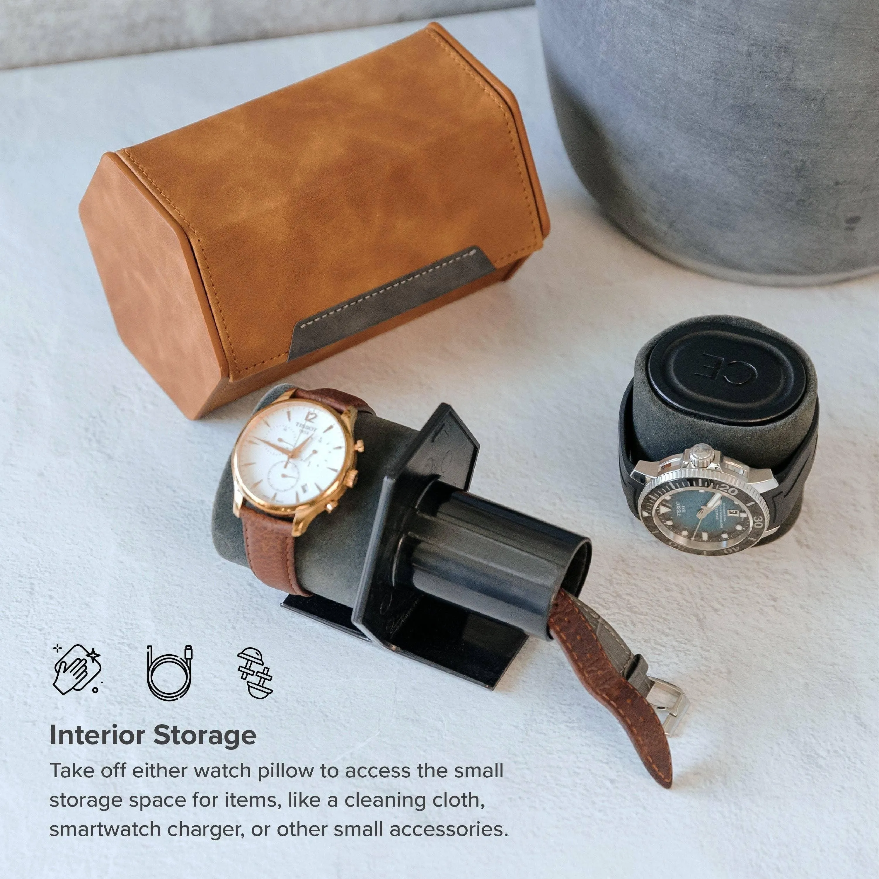 2-Slot Travel Watch Roll