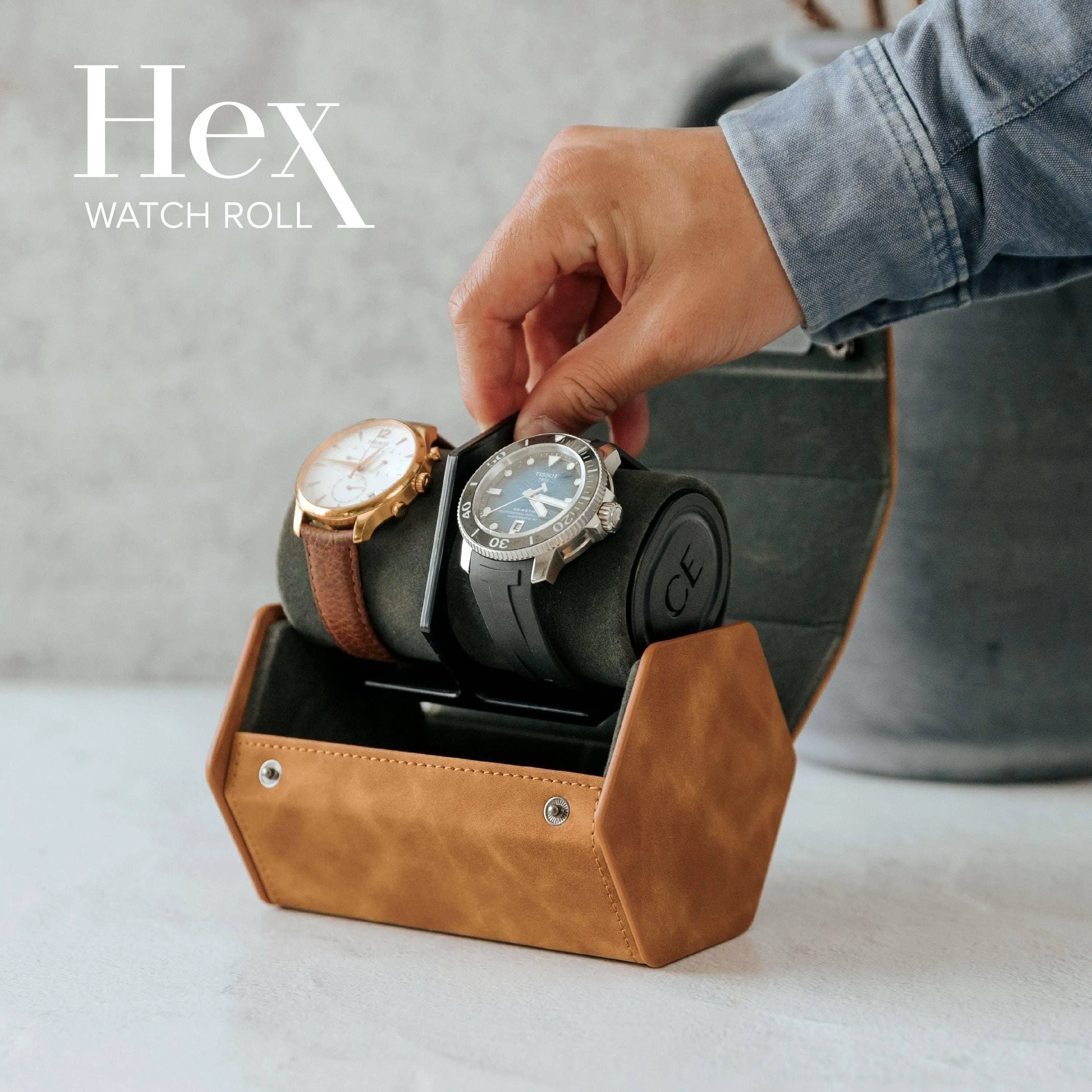 2-Slot Travel Watch Roll