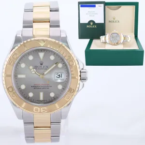 2007 PAPERS Rolex Yacht-Master 16623 Slate Two Tone Steel 18k Yellow Gold Watch Box
