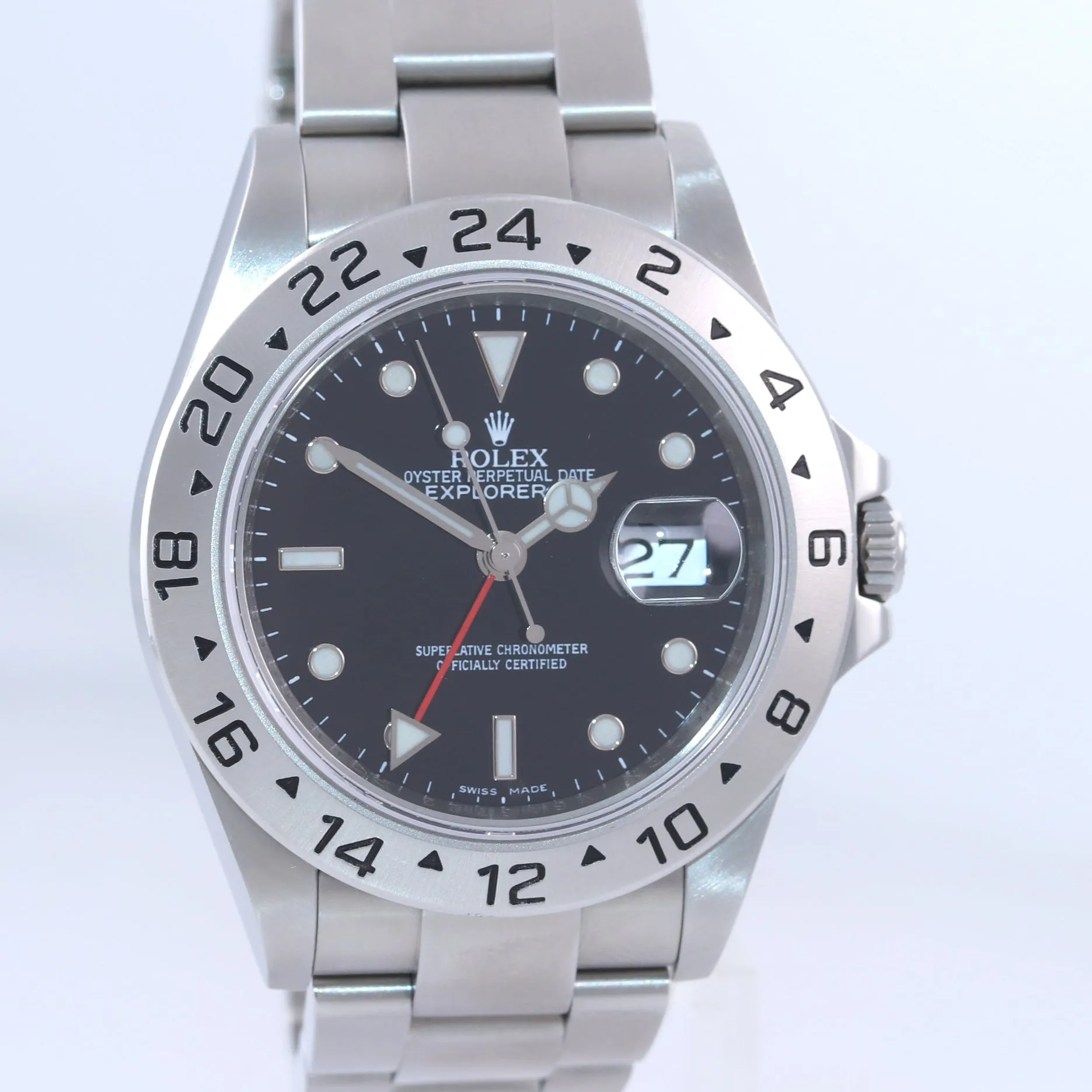 2008 ENGRAVED REHAUT Rolex Explorer II 16570 Black Date 3186 Watch Box