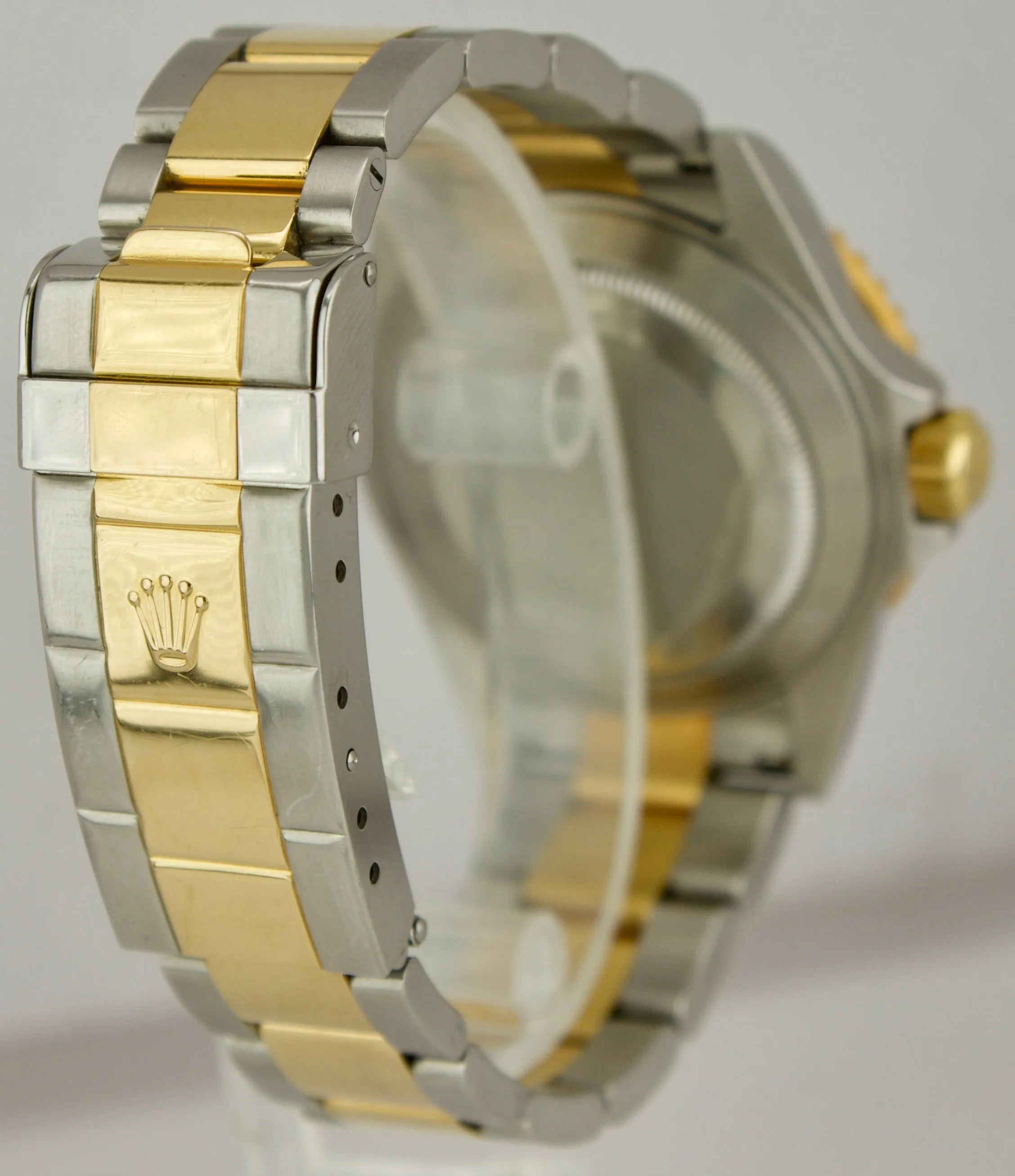 2008 Rolex Submariner Date REHAUT Champagne Sapphire Diamond Serti Watch 16613