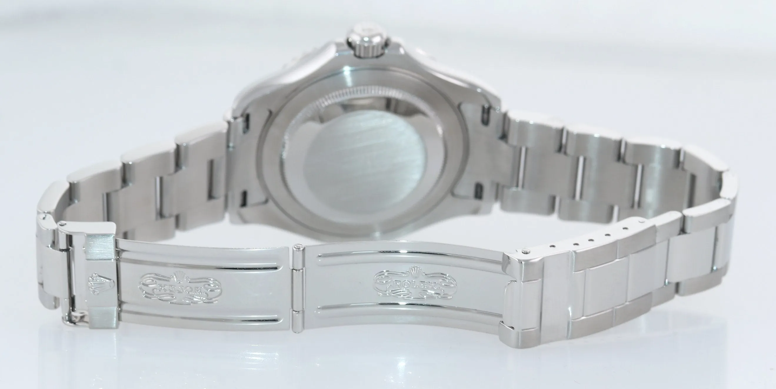 2008 Rolex Yacht-Master 16622 Steel Platinum Dial Engraved Rehaut Watch Box