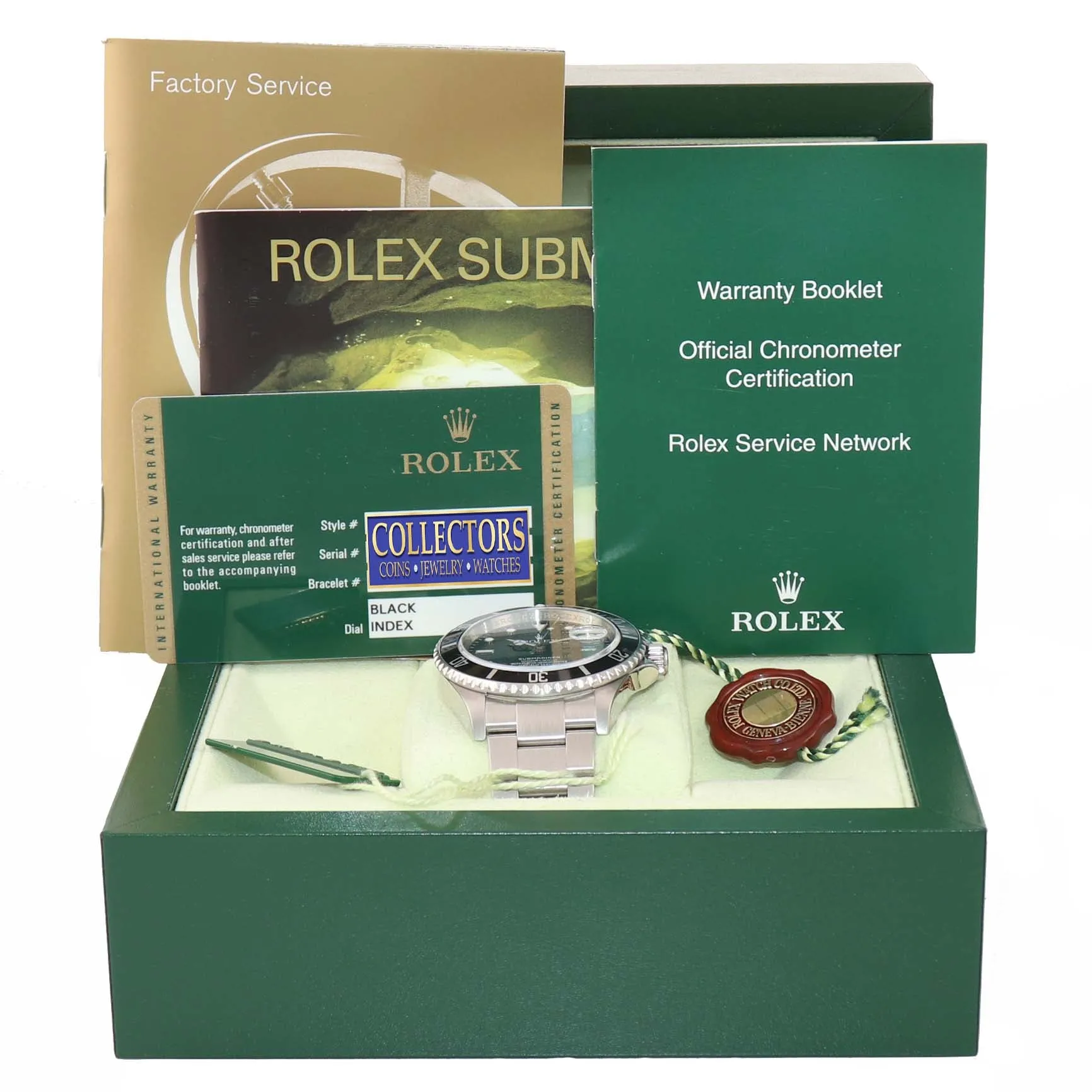 2009 ENGRAVED REHAUT PAPERS Rolex Submariner Date 16610 Steel 40mm Watch Box