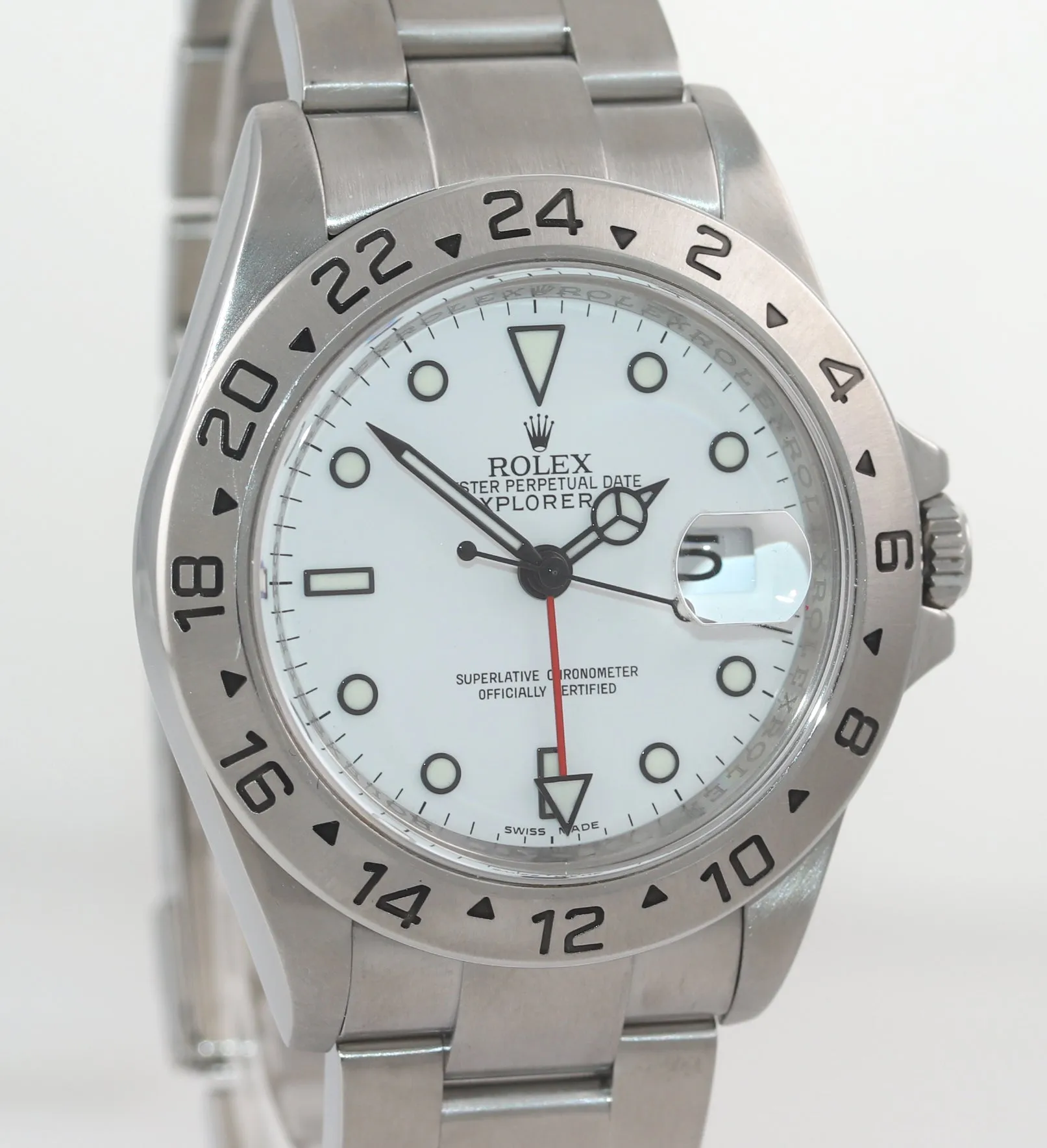 2009 PAPERS Rolex Explorer II 16570 Polar White Dial Steel 40mm 3186 Watch Box