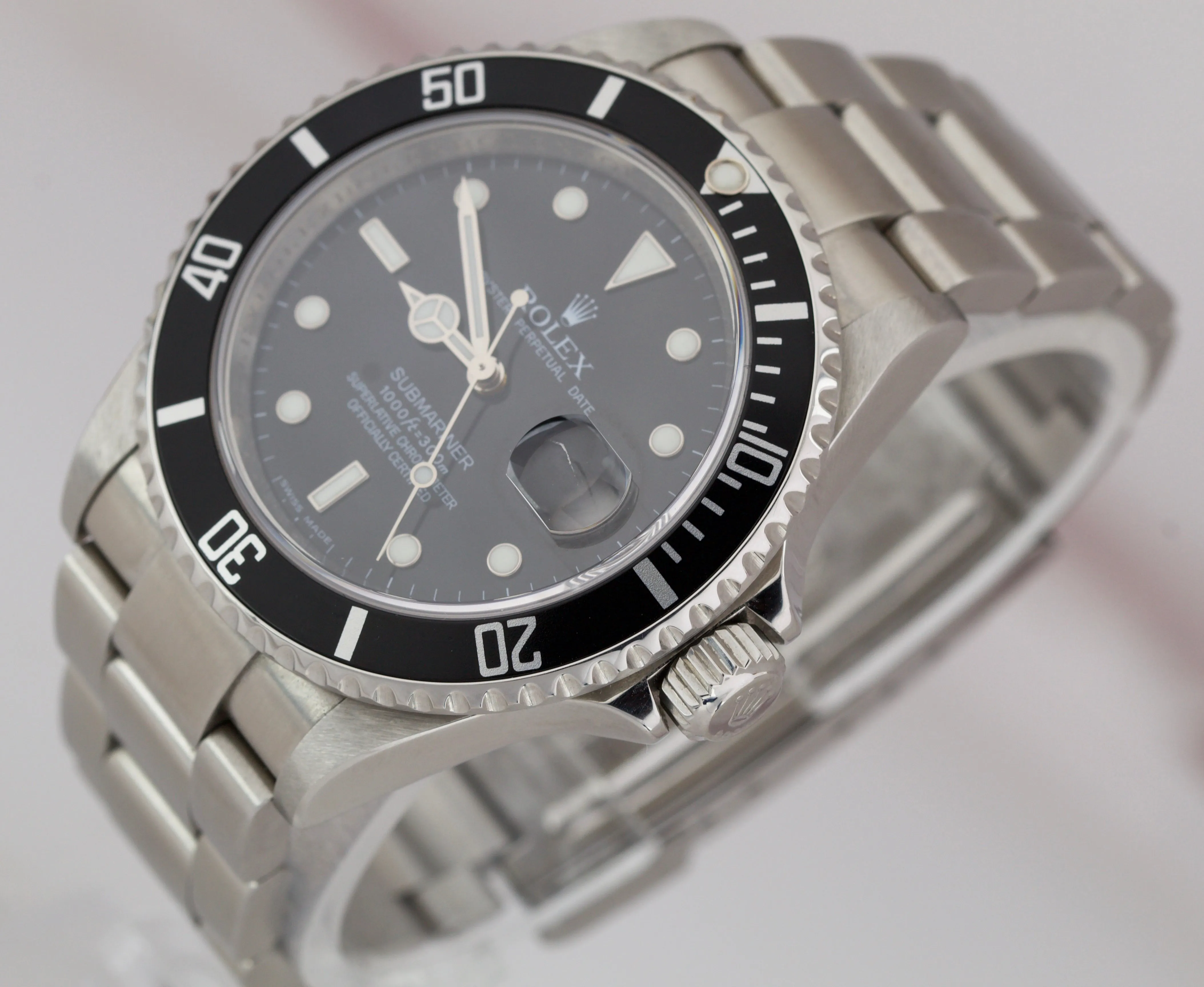 2009 UNPOLISHED REHAUT Rolex Submariner Date V SERIAL SEL Pre-Ceramic 16610 T