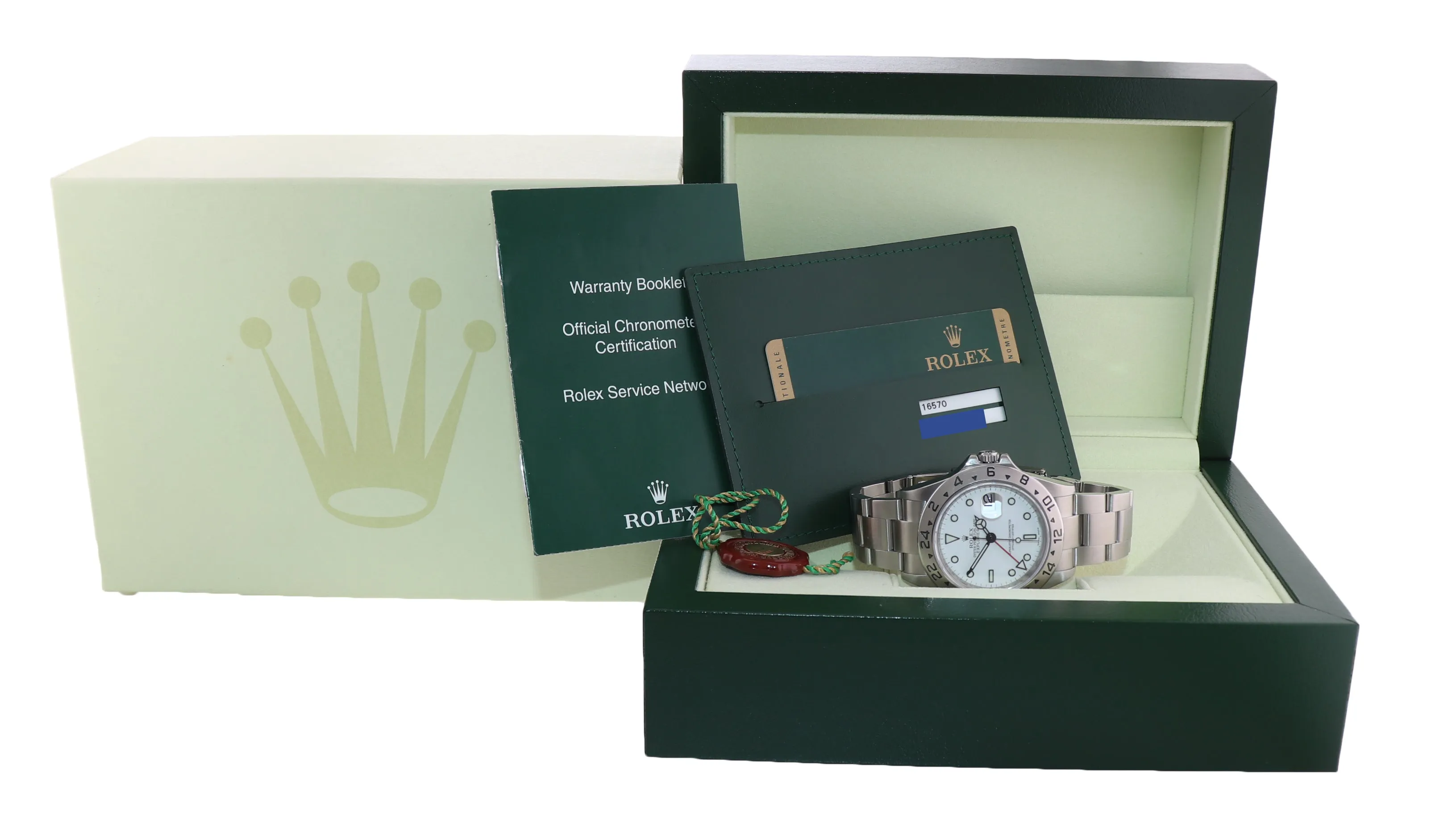 2010 PAPERS ENGRAVED REHAUT Rolex Explorer II 16570 Polar 40mm 3186 Watch Box