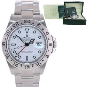 2010 PAPERS ENGRAVED REHAUT Rolex Explorer II 16570 Polar 40mm 3186 Watch Box