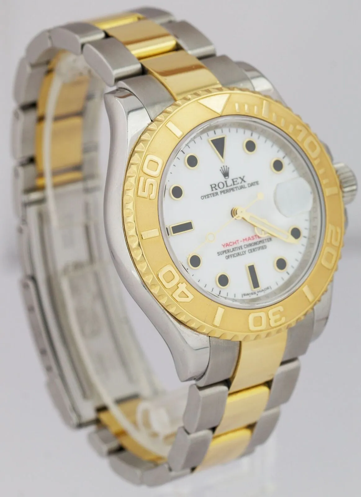 2011 REHAUT Rolex Yacht-Master 40mm 18K Two-Tone Gold White Dial Watch 16623 B P