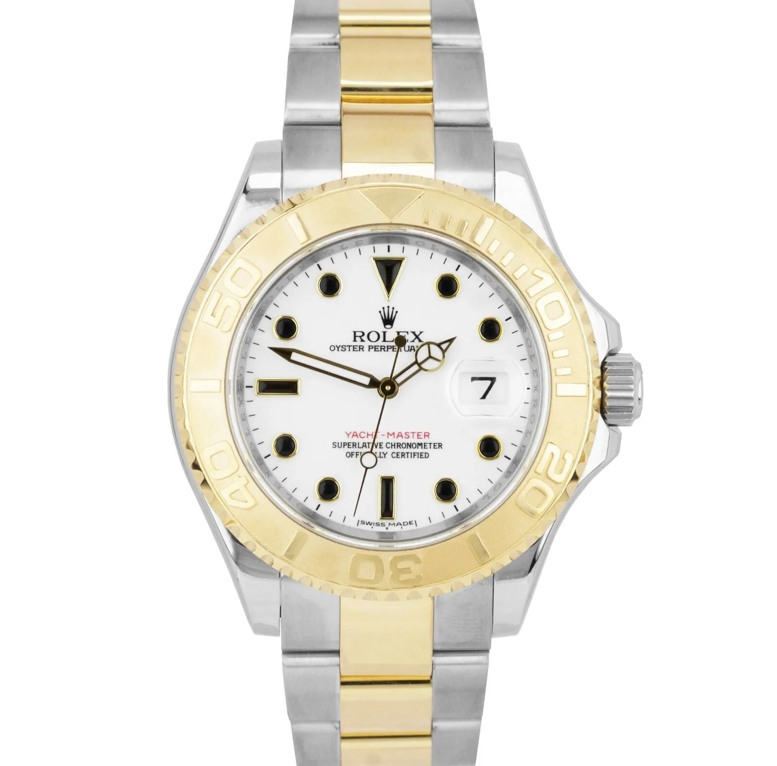 2011 REHAUT Rolex Yacht-Master 40mm 18K Two-Tone Gold White Dial Watch 16623 B P