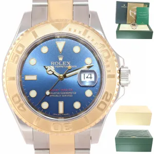 2014 RANDOM SERIAL Rolex Yacht-Master 16623 Blue Two Tone Steel Gold Watch Box