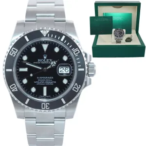2018-2020 Rolex Submariner Date 116610 Steel Black Ceramic Bezel 40mm Watch Box