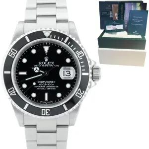 2020 RSC ENGRAVED REHAUT Rolex Submariner Date 40mm Pre-Ceramic Watch 16610 T