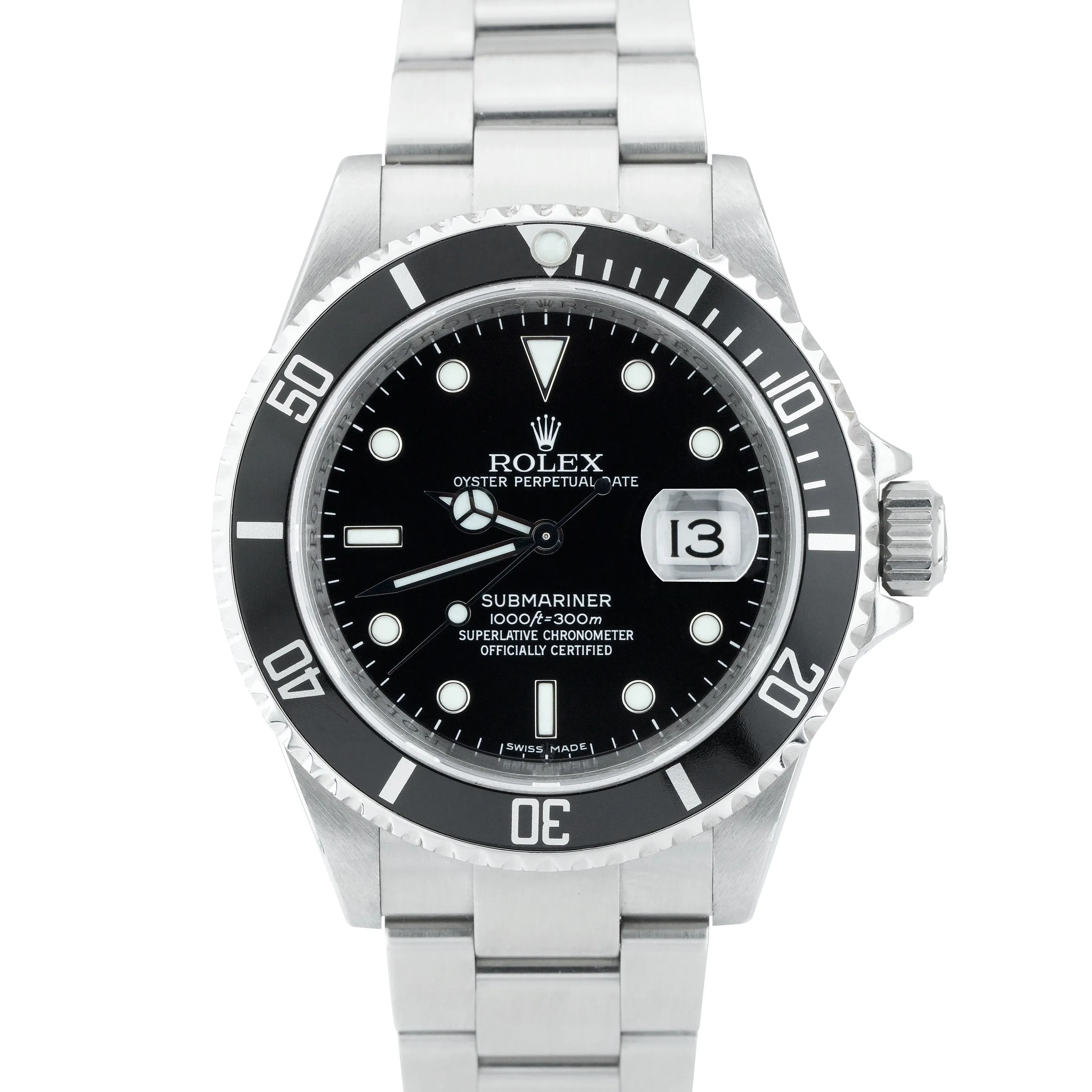 2020 RSC ENGRAVED REHAUT Rolex Submariner Date 40mm Pre-Ceramic Watch 16610 T