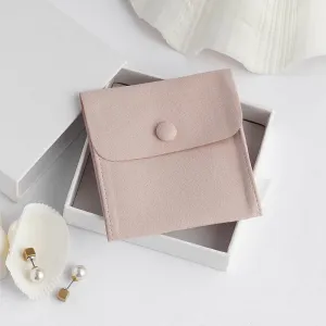 20pcs 8x8cm Luxury Small Jewelry Gift Bag Package Snap Button