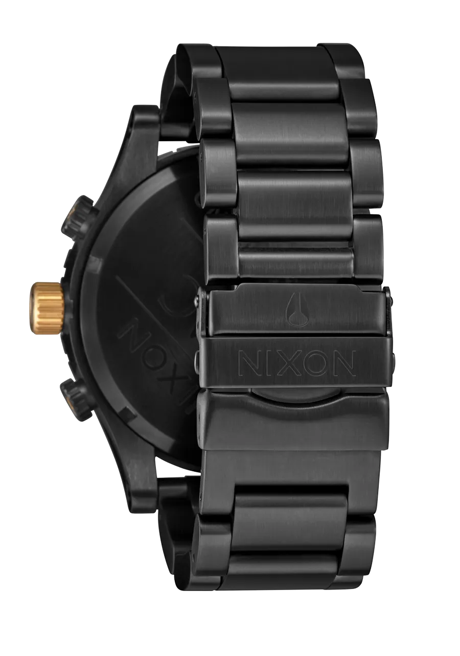 2PAC 51-30 CHRONO Black and Gold Oversized Watch A1376-010