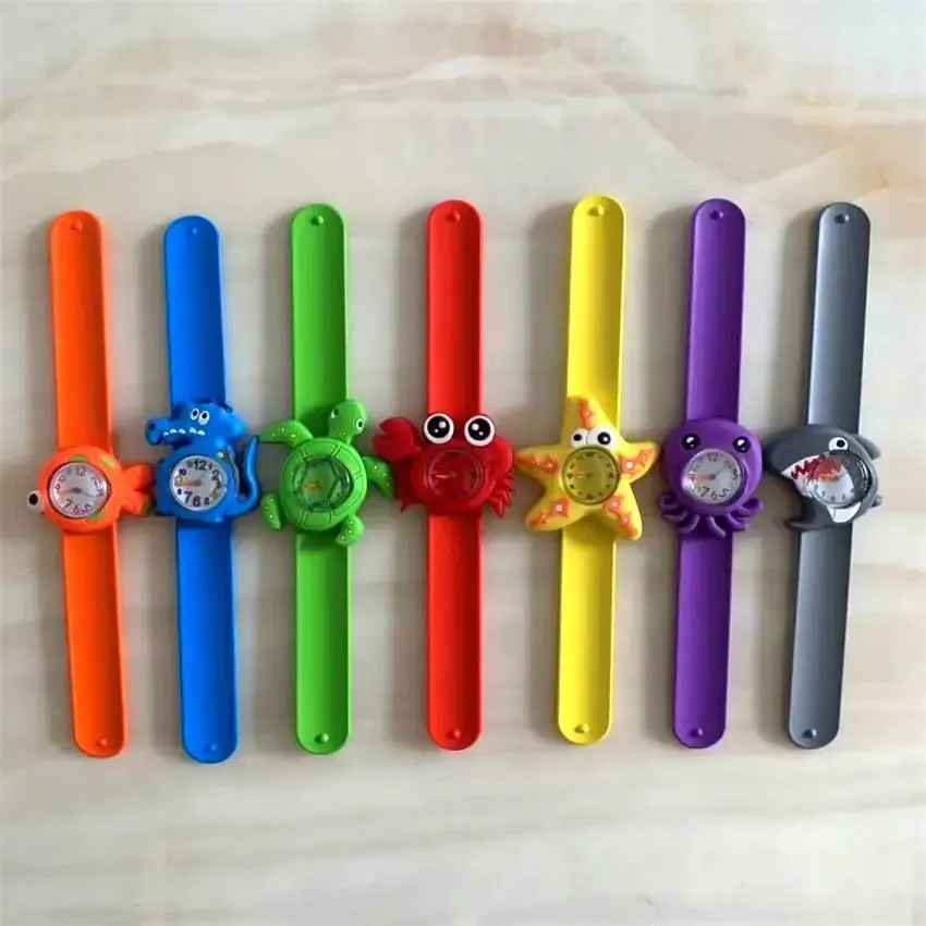 30 Styles Digital Slap Children Kids Watch Cute 3D Cartoon Animal Wrist Watches For Boys Girls Gifts Kids Quartz Wristwatches