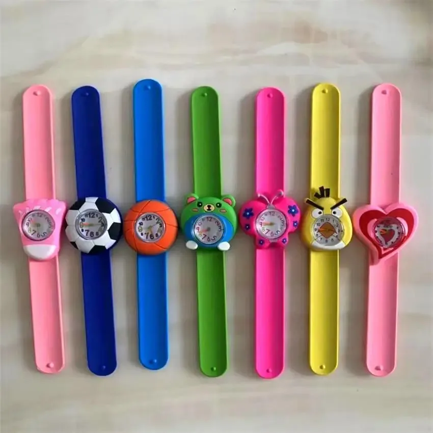 30 Styles Digital Slap Children Kids Watch Cute 3D Cartoon Animal Wrist Watches For Boys Girls Gifts Kids Quartz Wristwatches