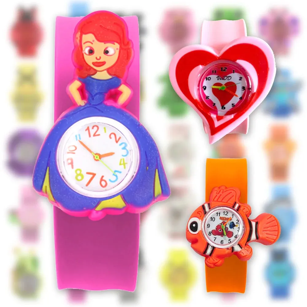 30 Styles Digital Slap Children Kids Watch Cute 3D Cartoon Animal Wrist Watches For Boys Girls Gifts Kids Quartz Wristwatches