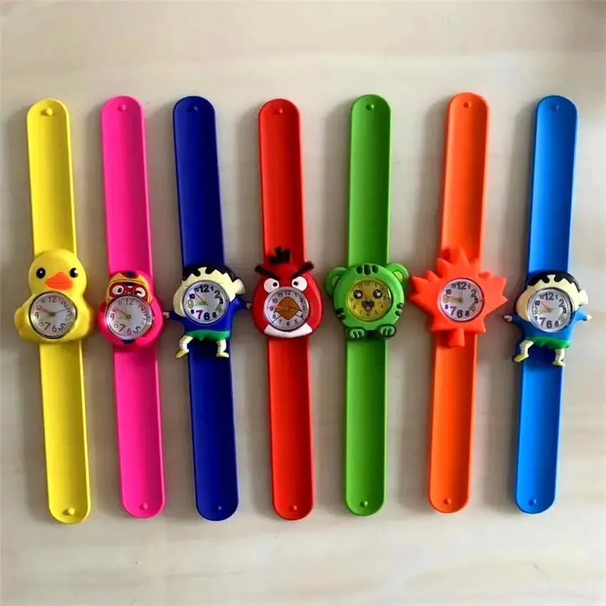 30 Styles Digital Slap Children Kids Watch Cute 3D Cartoon Animal Wrist Watches For Boys Girls Gifts Kids Quartz Wristwatches