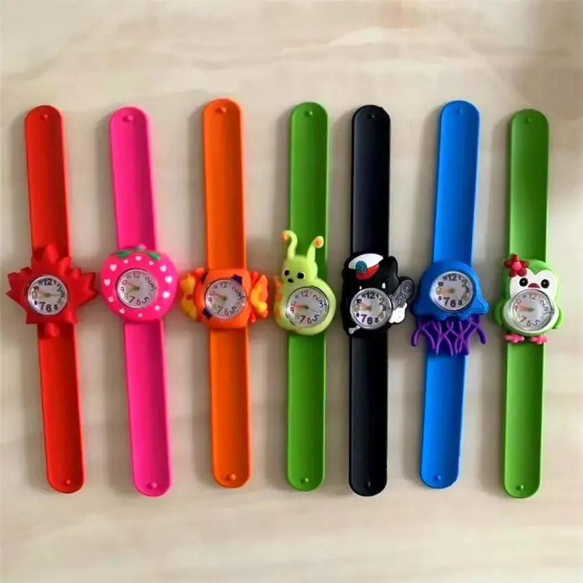30 Styles Digital Slap Children Kids Watch Cute 3D Cartoon Animal Wrist Watches For Boys Girls Gifts Kids Quartz Wristwatches