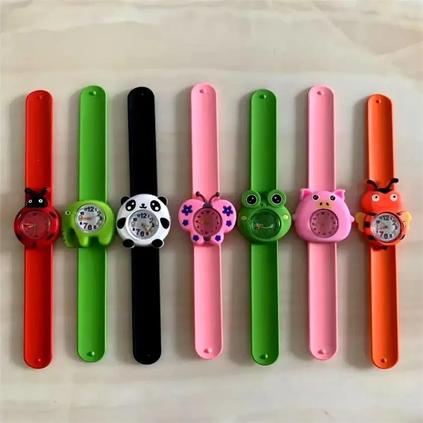 30 Styles Digital Slap Children Kids Watch Cute 3D Cartoon Animal Wrist Watches For Boys Girls Gifts Kids Quartz Wristwatches